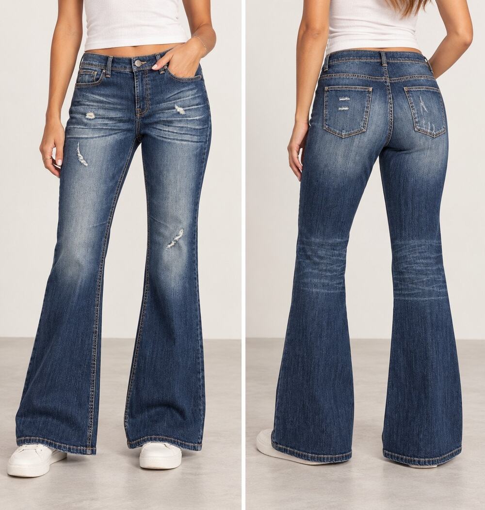 NWT Vintage Victoria's Secret Jeans - Distressed Flare